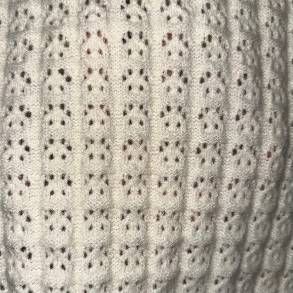 VICI Quiet Luxe Knit Cream Contrast Trim Cardigan Sweater Size Large - Picture 8 of 14